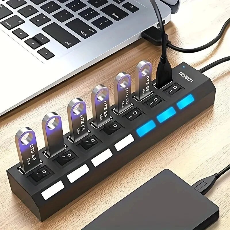 Usb Hub 7 Port - Alta velocidade 4/7 portas usb hub