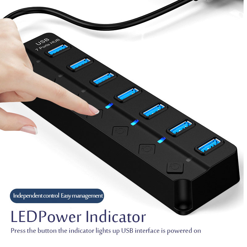 Hub USB 3.0 7 em 1, divisor US - Usb Hub 7 Port avaliação e preço