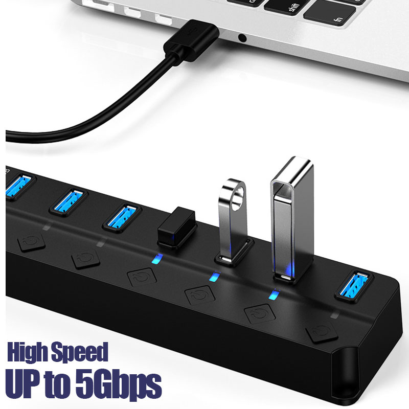 Hub USB 3.0 7 em 1, divisor US - Usb Hub 7 Port avaliação e preço