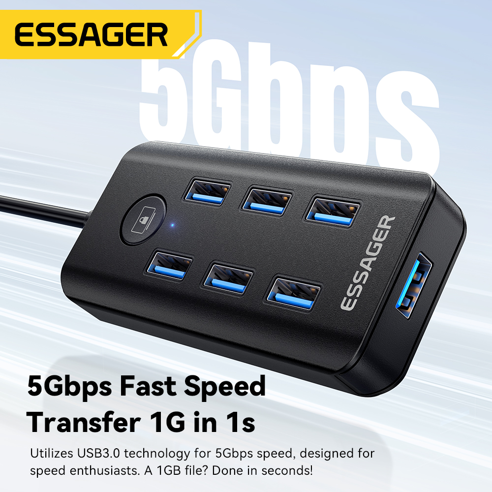 Essager 7-em-1 usb 3.0 hub mul - Usb Hub 7 Port avaliação e preço