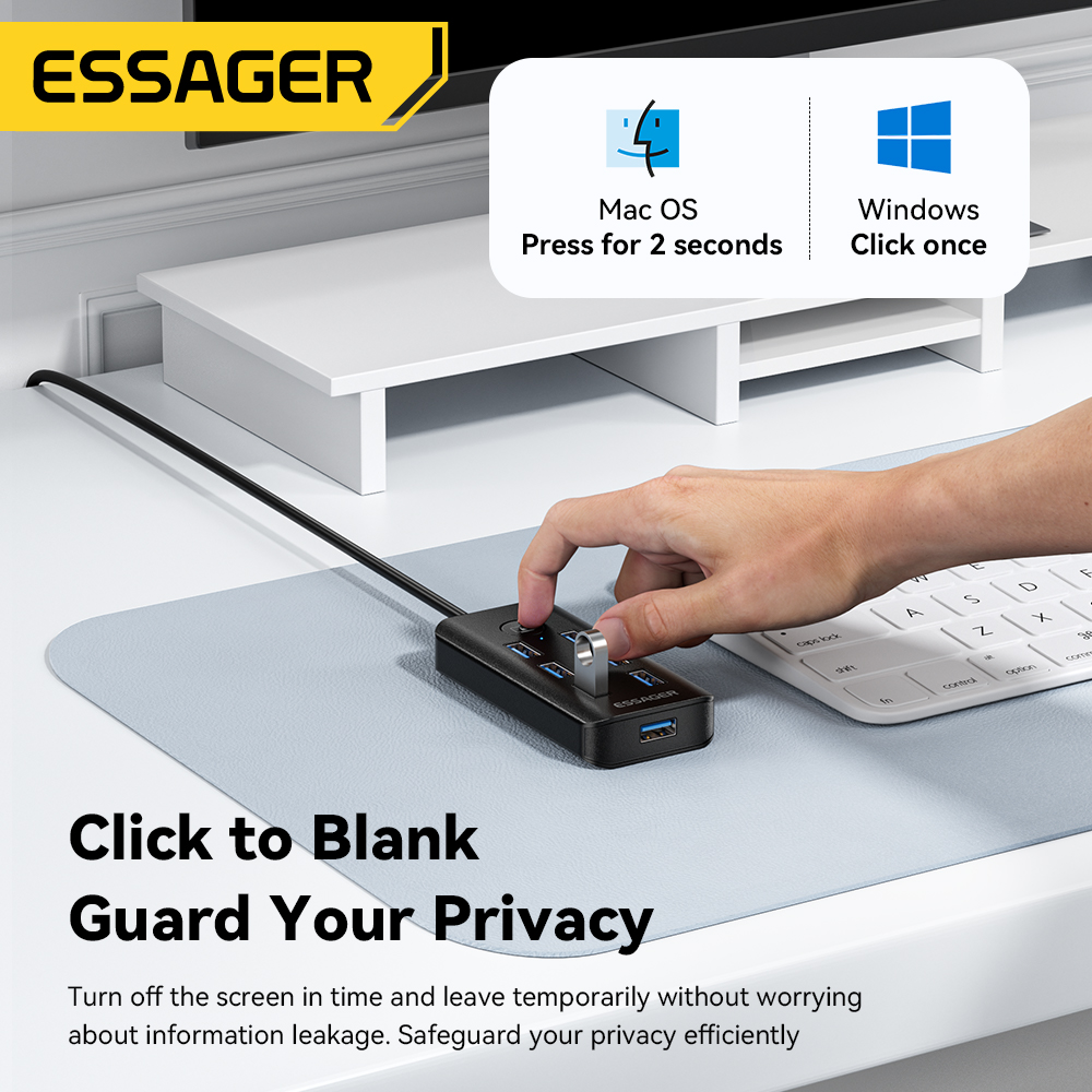 Essager 7-em-1 usb 3.0 hub mul - Usb Hub 7 Port avaliação e preço