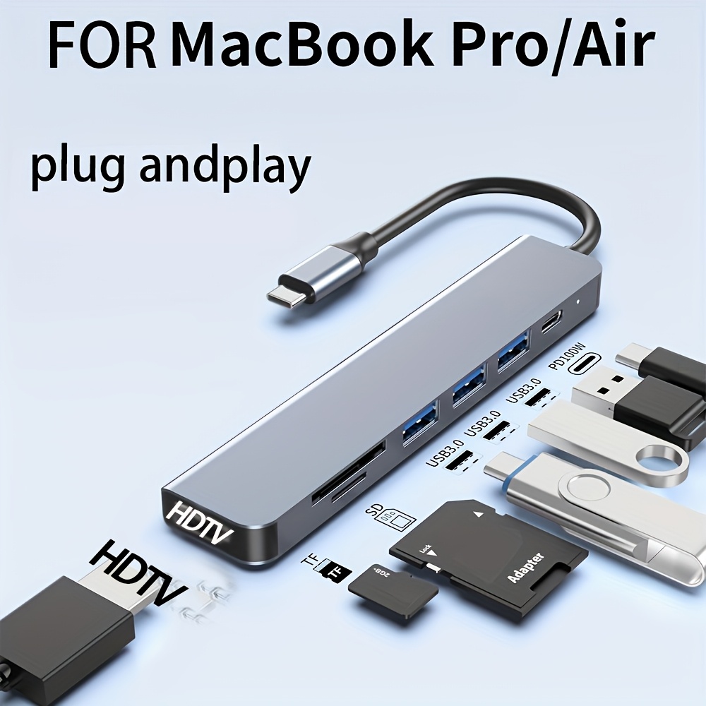 Hub USB C 7 em 1 com HDMI 4K,  - Usb Hub 7 Port avaliação e preço