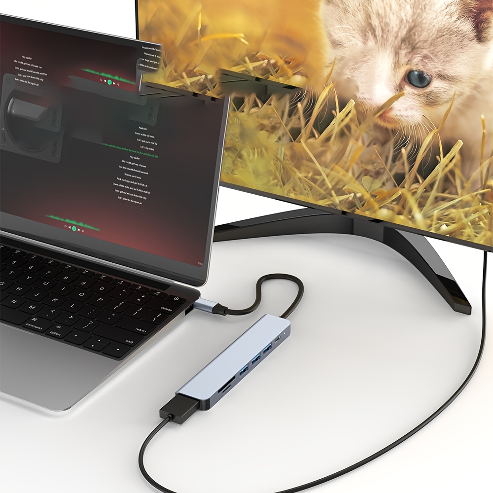 Hub USB C 7 em 1 com HDMI 4K,  - Usb Hub 7 Port avaliação e preço