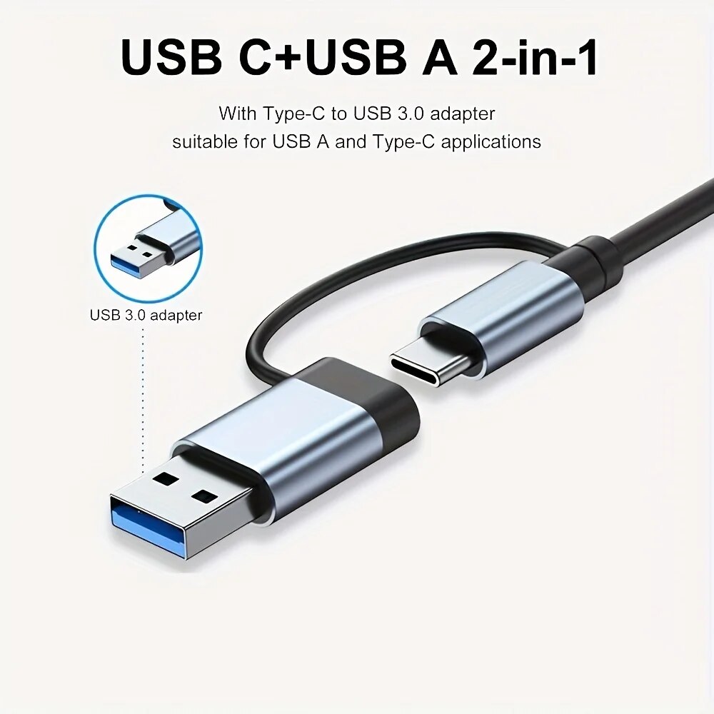 Hub USB3.0 2 em 1 com 7 Portas - Usb Hub 7 Port avaliação e preço