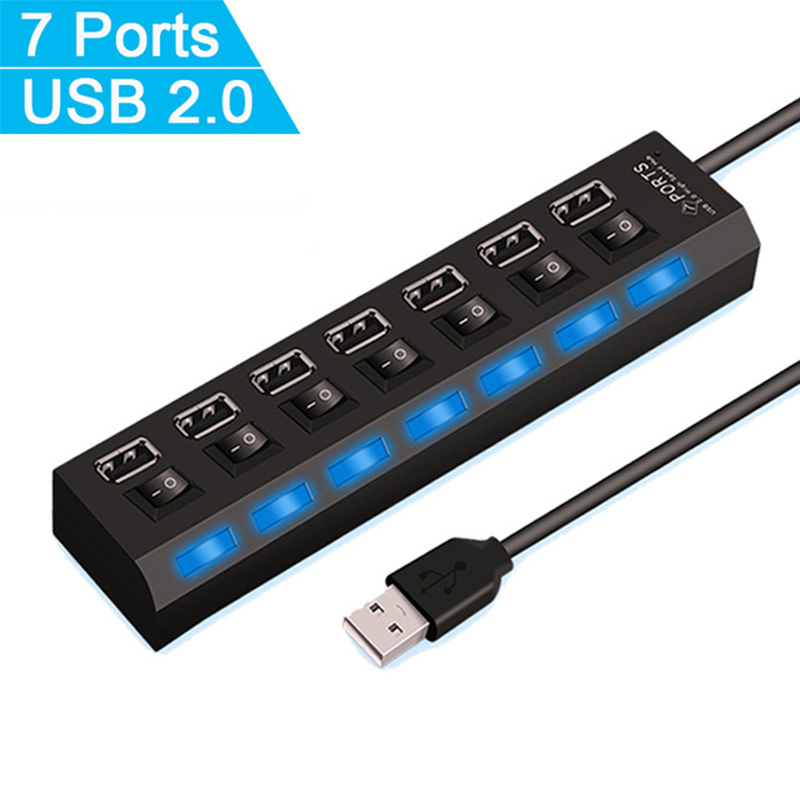 Hub USB 2.0 de 7 portas para l - Usb Hub 7 Port avaliação e preço