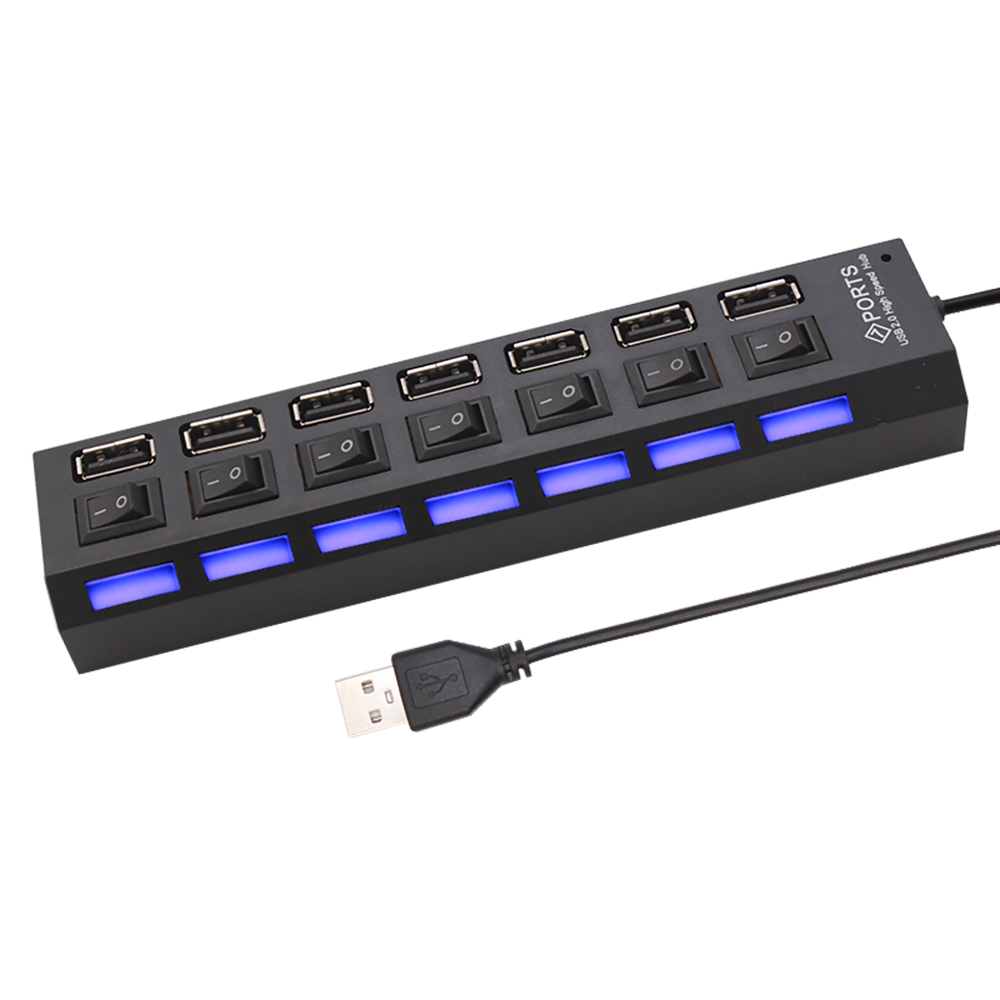 Hub USB 2.0 de Alta Velocidade - Usb Hub 7 Port avaliação e preço